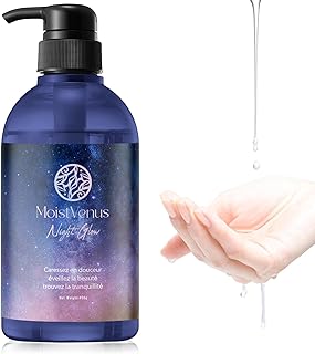 【皮膚科医監修】MoistVenus Night Glow 潤滑ゼリー 450ml ボトル ヒト幹細胞培養液配合 美容エキス配合 水溶性 ローション 大容量 ノンアルコール うるおい 摩擦対策 デリケートゾーン 女性用 男性用 フェムケア 日本製