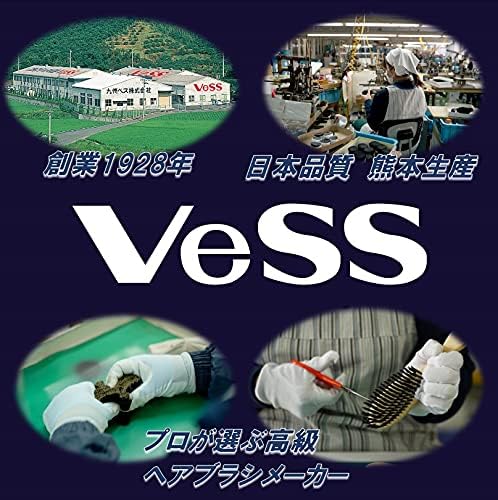Складная расческа японского производства Vess с увлажняющим компонентом honey, портативная (медовая) H-450, фото 6