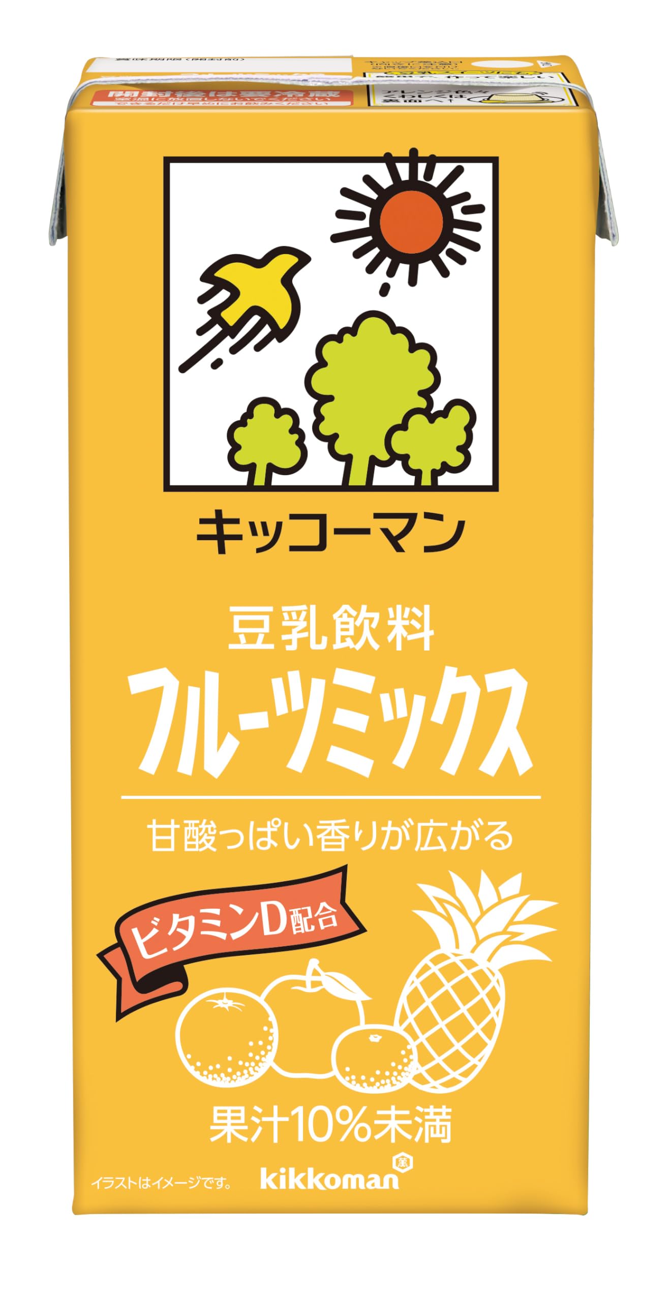 Kikkoman Soy Milk Beverage, Fruit Mix, 33.8 fl oz (1,000 ml) x 6 Bottles