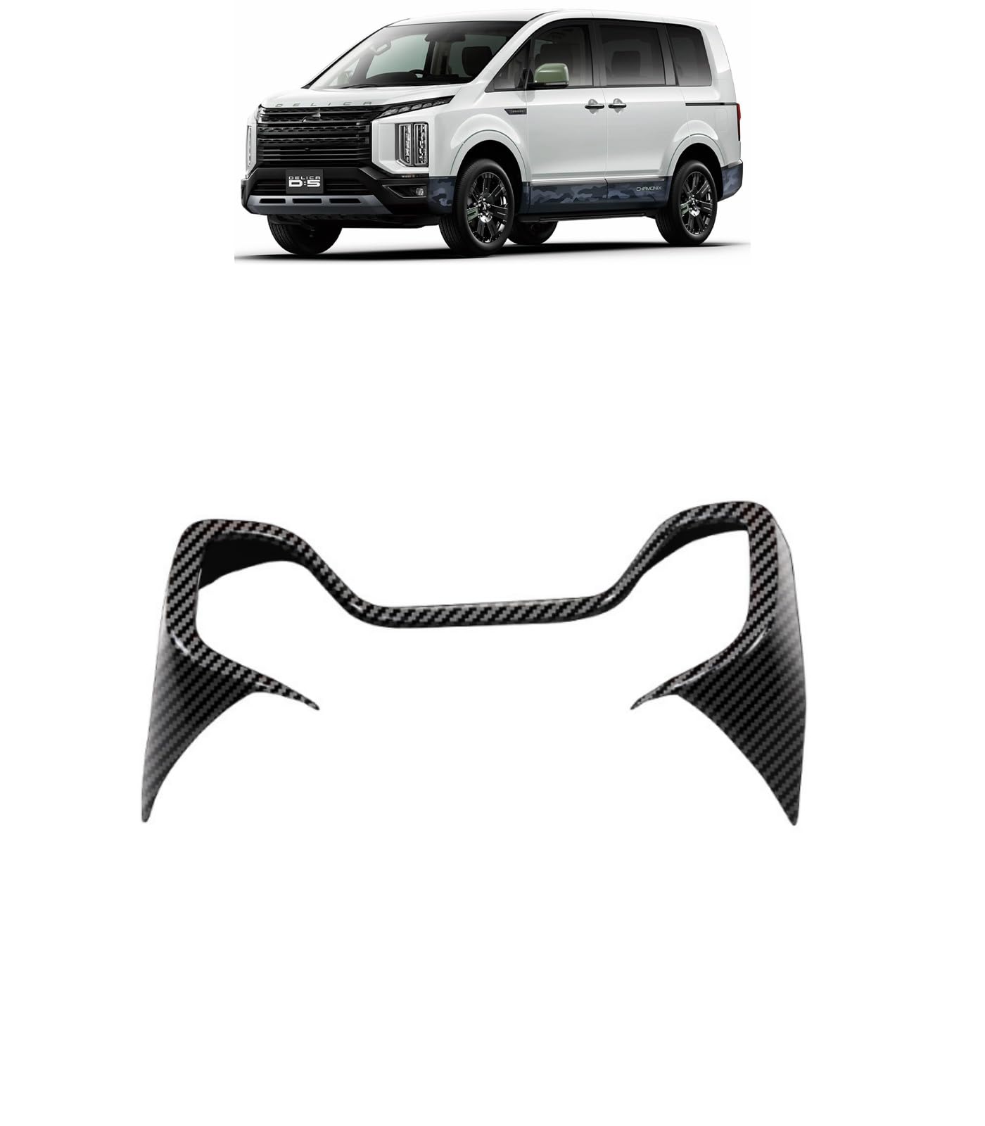 New Model Delica D:5 Standard Grade Dedicated February 2019 Meter Panel Interior Panel Custom Interior Parts for Mitsubishi Delica D5 Exclusive Design (Carbon Fiber) [Parallel Import Goods]