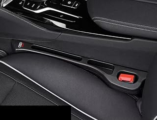 アウディ 車用 シート隙間埋め シート 座席隙間クッション コンソール TT q5 q7 a4 q3 a3 suv e-tron gt a1 小物入れ付き 隙間埋め 落下防止 運転席+助手席 2本セット (アウディ、ブラック)
