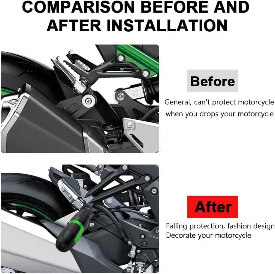 Для Kawasaki Ninja 1000SX 2023 Ninja 1000 SX Ninja1000SX 2020-2022 2021 Защита рамы Защита выхлопных газов Защита от падения Защита кузова автомобиля от повреждений Специальные запчасти Черный, фото 8