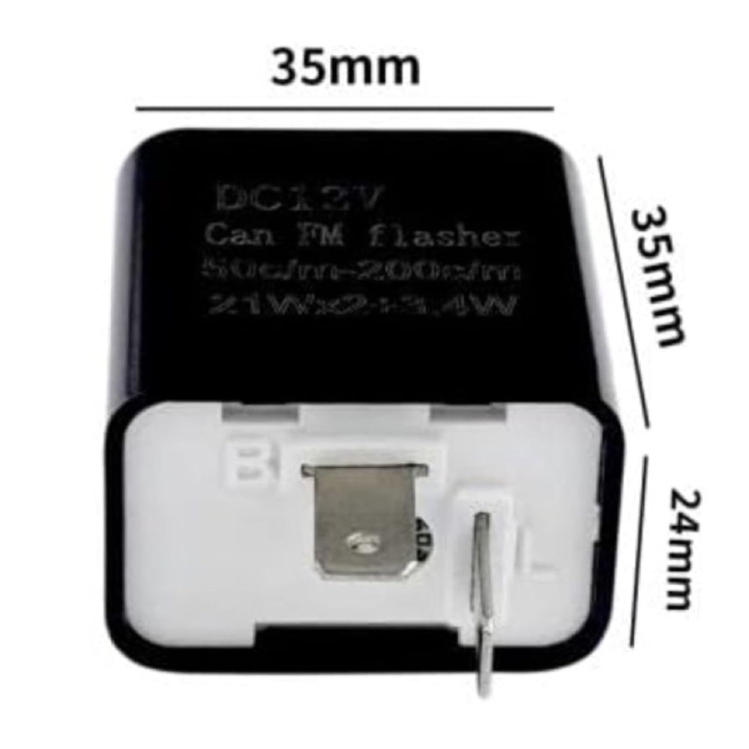 Реле сигнала поворота с высокой степенью защиты от перегрева Велосипед DC 12v светодиодная 2-контактная вспышка с регулировкой скорости преобразования Универсальное сигнальное реле одиночного действия черного цвета, фото 2