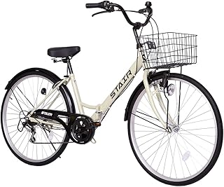 折りたたみシティサイクル 折りたたみ自転車 シマノ製6段変速 26インチ 前カゴ付き 自転車 ダイナモライト付き 後輪サークル錠 折畳機能付 シティサイクル 通学 通勤 街乗り