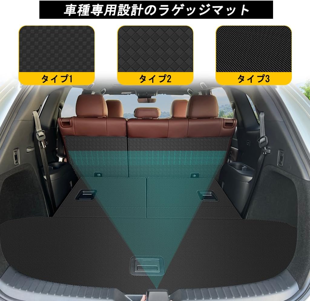 Коврик для багажа YORKNEIC CX-8, Совместимый с Mazda, Тип KG, 7 мест, Высота 29,12 и выше, Задняя крышка, Для конкретного автомобиля, Искусственная кожа, Водонепроницаемый, фото 2
