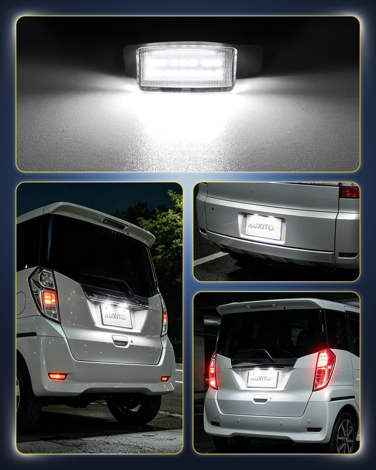 Светодиодный номерной знак AUXITO Mitsubishi Delica D5, CV1W, CV2W, CV4W, CV5W, Подсветка номерного знака, Ткань Ek, B34W, B35W, B37W, B38W, Outlander, CW4W, CW5W, CW6W, GF7W, GF8W, фото 7