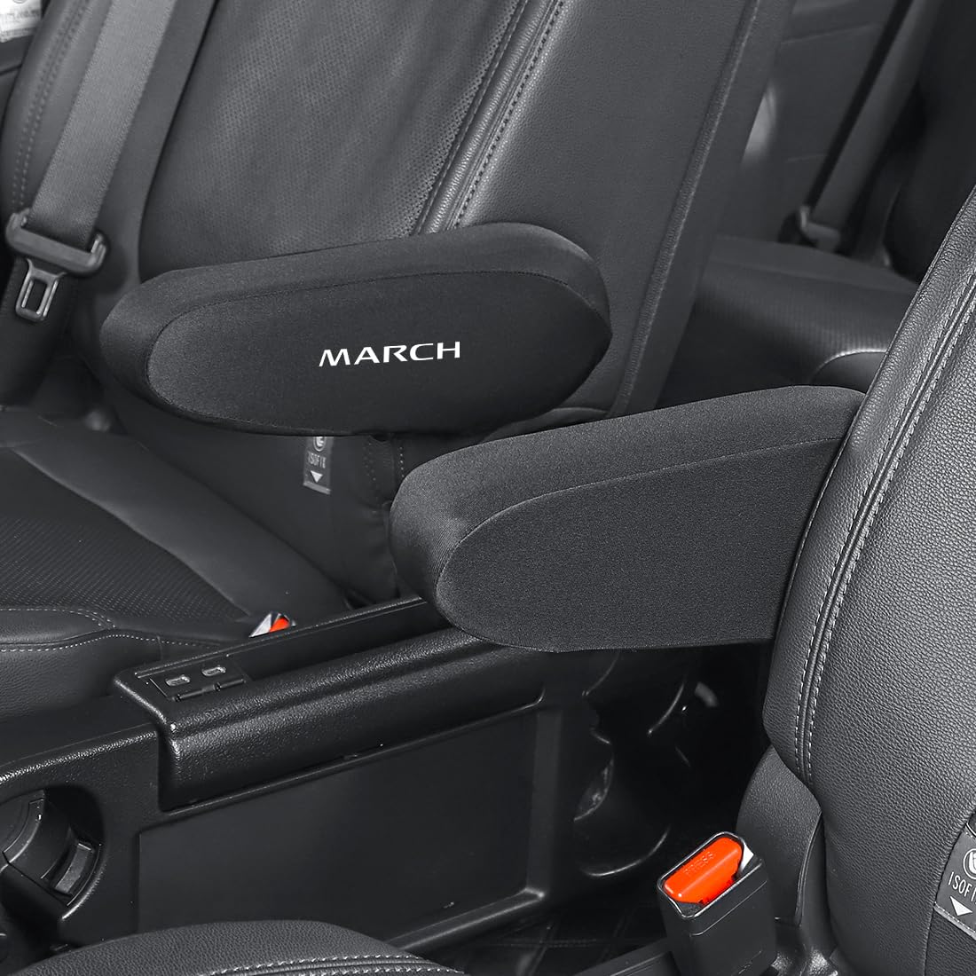 March Compatible Armrest Cover, Car, Full Cover Type, Full Protection, Scratch Prevention, Compatible with March K13 Series, K12 Series, Car Armrest Cover, Breathable, Skin Friendly, Abrasion マーチ Solio Compatible