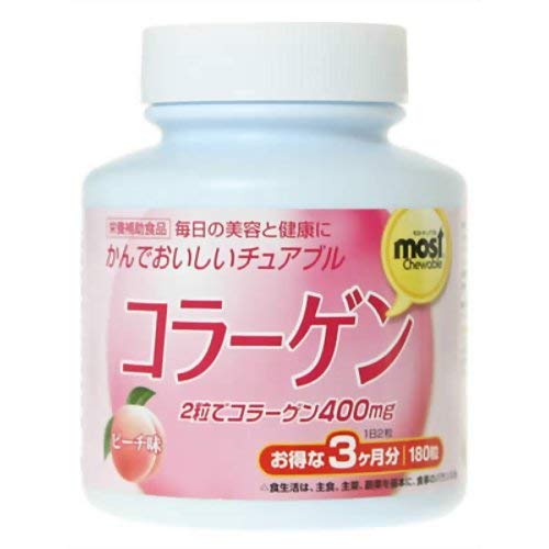 Orihiro MOST Chewable Collagen, 180 Tablets x 4 Packs