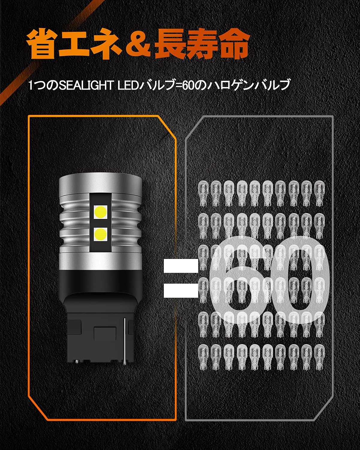 Одиночный задний фонарь SEALIGHT T20 LED, Яркий свет, 3000 люмен, 25 Вт, Совместим с техосмотром автомобилей, Белый, Поворотник, Подсветка, Новейшая модель 3030 SMD T20, Различные зажимные детали, Встроенный гаситель, Задний фонарь заднего хода, 7440, Неполярный, 6500 К постоянного тока 12 В, Срок службы 50 000 часов (2 года) белый 3000lm T20/7440/7443, фото 2
