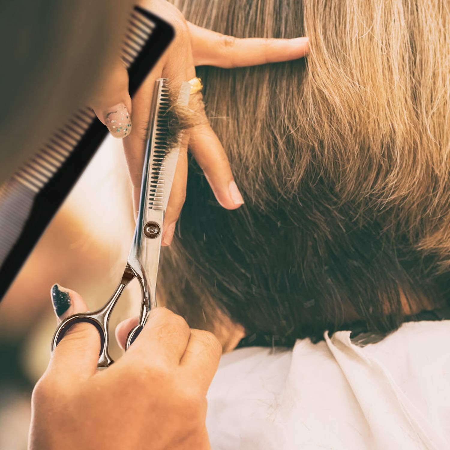 Ножницы для стрижки волос Senning Scissors - Профессиональный парикмахер Fcysy, Острые ножницы для волос, Набор парикмахерских ножниц, Аксессуары для стрижки волос с кожаным футляром для укладки, Стрижки для женщин, мужчин, для домашних животных, Машинка для стрижки волос, Машинка для стрижки волос, Мужская машинка для стрижки волос, Мужская машинка для стрижки волос, Мужская машинка для стрижки волос, Мужская машинка для стрижки волос, Мужская машинка для стрижки волос, Мужская машинка для..., фото 7