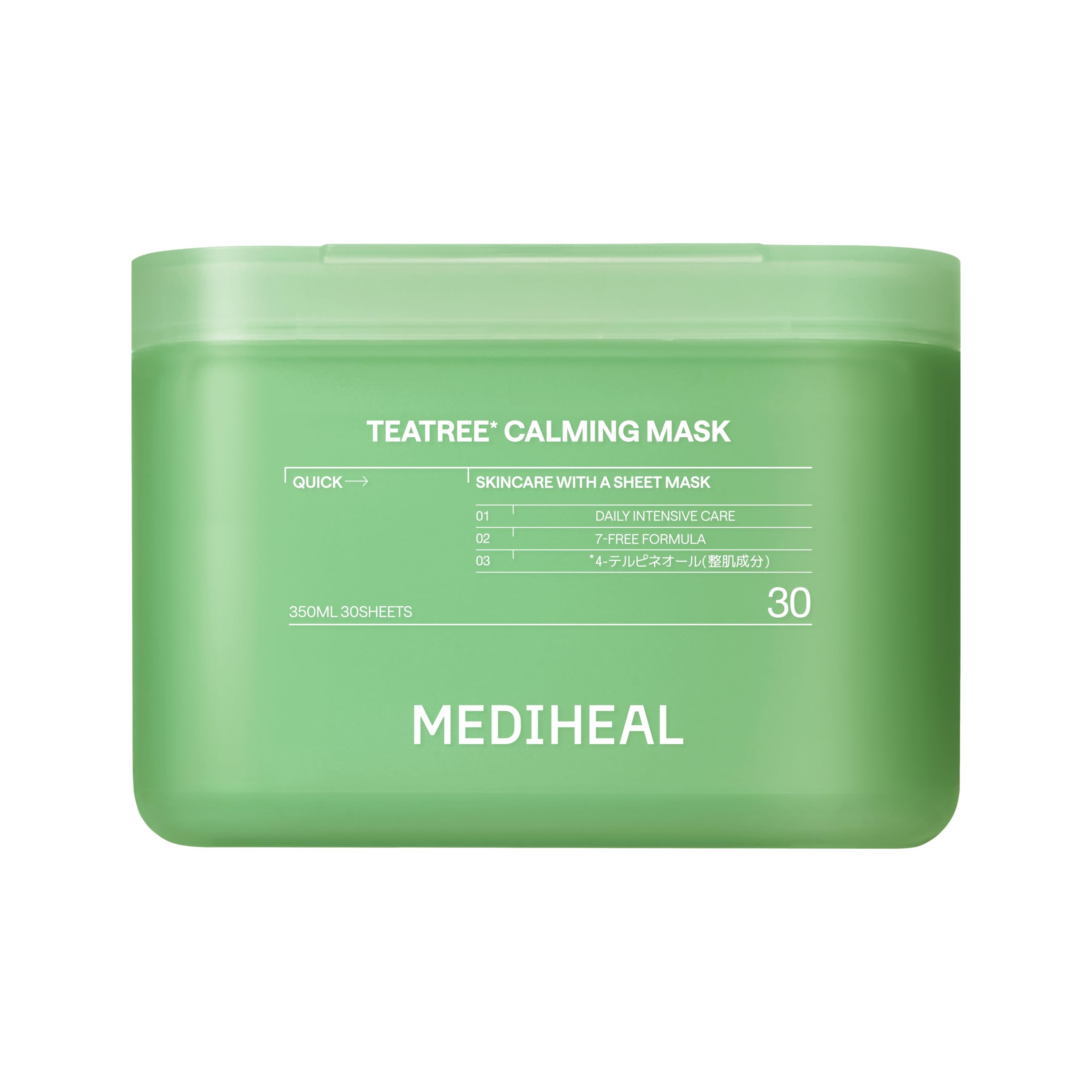 MEDIHEAL(メディヒール) ティーツリー 30枚マスク 大容量 毎日使える 高保湿ケア うるおい肌 シートマスク フェイスマスク フェイスパック THE 365マスク