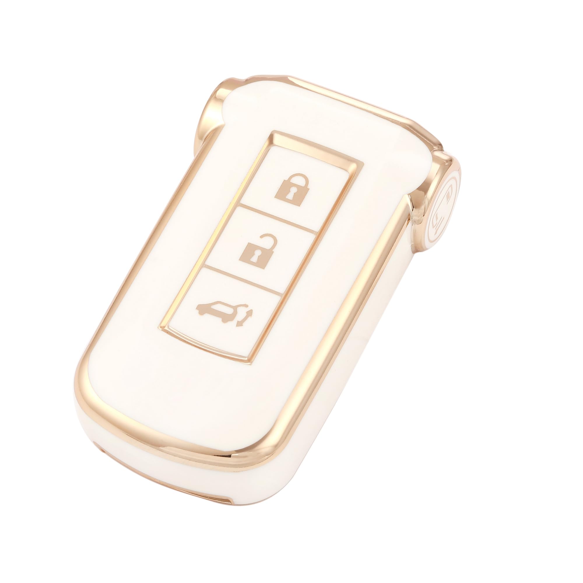 YANMW Delica D5 Key Case Compatible with Mitsubishi eK Space Key Cover Compatible with Nissan Dayz Roox Smart Key Case DELICA D5 PHV Keychain 5 Buttons Style A golden white