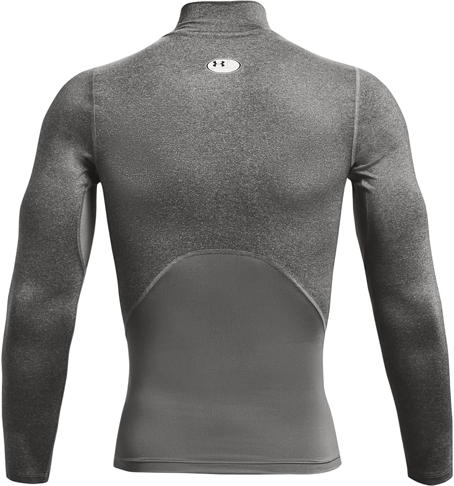 Under Armour Базовый слой UA Heat Gear Armor — компрессионная лонгслив-майка с высоким воротником, мужская, 3 XL, цвет carbon heather black, фото 5