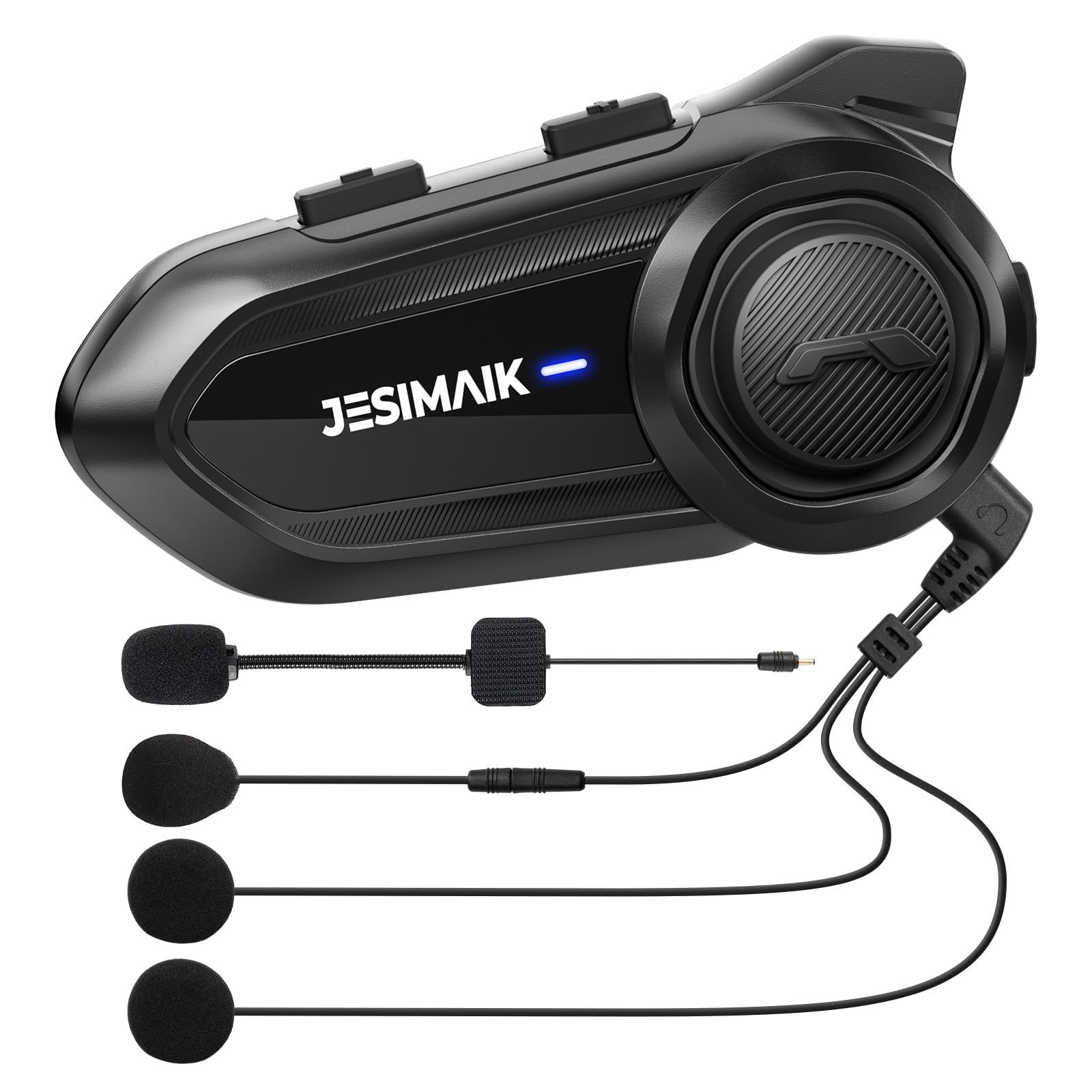JESIMAIK バイク インカム R18Lite バイク用インカム 【相京雅行推薦】 2人同時通話 6台接続 FMラジオ 音楽共有 4種音楽効果 25H連続使用 7mm耳に快適スピーカー HIFI音質 通信距離1500m Qualcommチップ 通信自動復帰 IP67防水防塵 5重ノイズキャンセリング ENC&DSP&CVC Siri対応 他社接続可能 技適認証済み ブラック 1台 ブラック R18Lite-1台