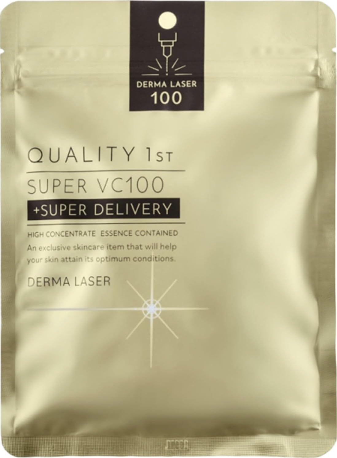 Маска для дермального лазера Super VC100 первого качества (Quality 1st) (7 листов) Маска-маска для лица с витамином С (Витамин С), сделанная в Японии, фото 2