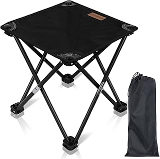 【一秒開閉】LAMPTOP アウトドアチェア 折りたたみ椅子 軽量 コンパクトイス キャンプ椅子 耐荷重150kg 座面32×32cm 高さ33cm 収納バッグ付き 携帯便利 お釣り バーベキュー キャンプ 焚き火 登山 お花見（ブラック）