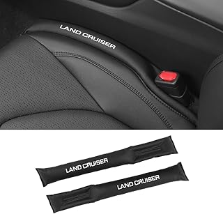 ランドクルーザー 専用 隙間クッション 隙間埋め LAND CRUISER 専用ロゴ 車用 シートサイド クッション ランドクルーザー 70系 80系 150系 250系 300系 ZX VX カスタム シート コンソール 隙間 落下防止 車内 小物放置 puレザー カー用品 内装パーツ 運転席 助手席 ロゴ左右対称設計 2本入り (ブラック, ランドクルーザー 専用)