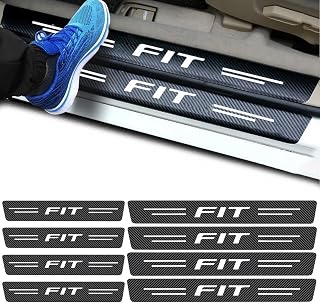 フィット対応サイドステップガード FIT 汎用 車用 ドアガードステッカー ドアガードステッカー [並行輸入品] | 炭素繊維テクスチャー 高級内装パーツ 強力粘着テープ付き 粘着力強い 傷隠し キズ防止 汚れ防止 簡単取り付け