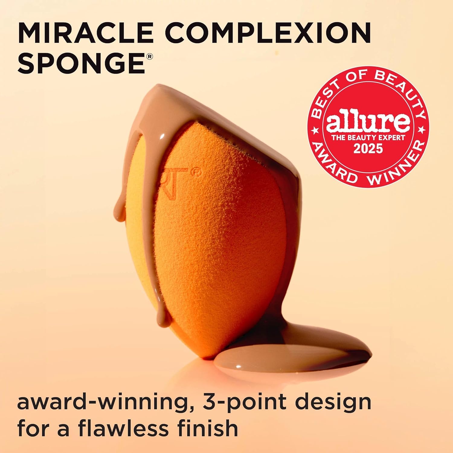 Губка для макияжа Real Techniques Miracle Complexion для нанесения тонального крема с полным покрытием в дорожном футляре (упаковка и цвет могут отличаться), фото 2