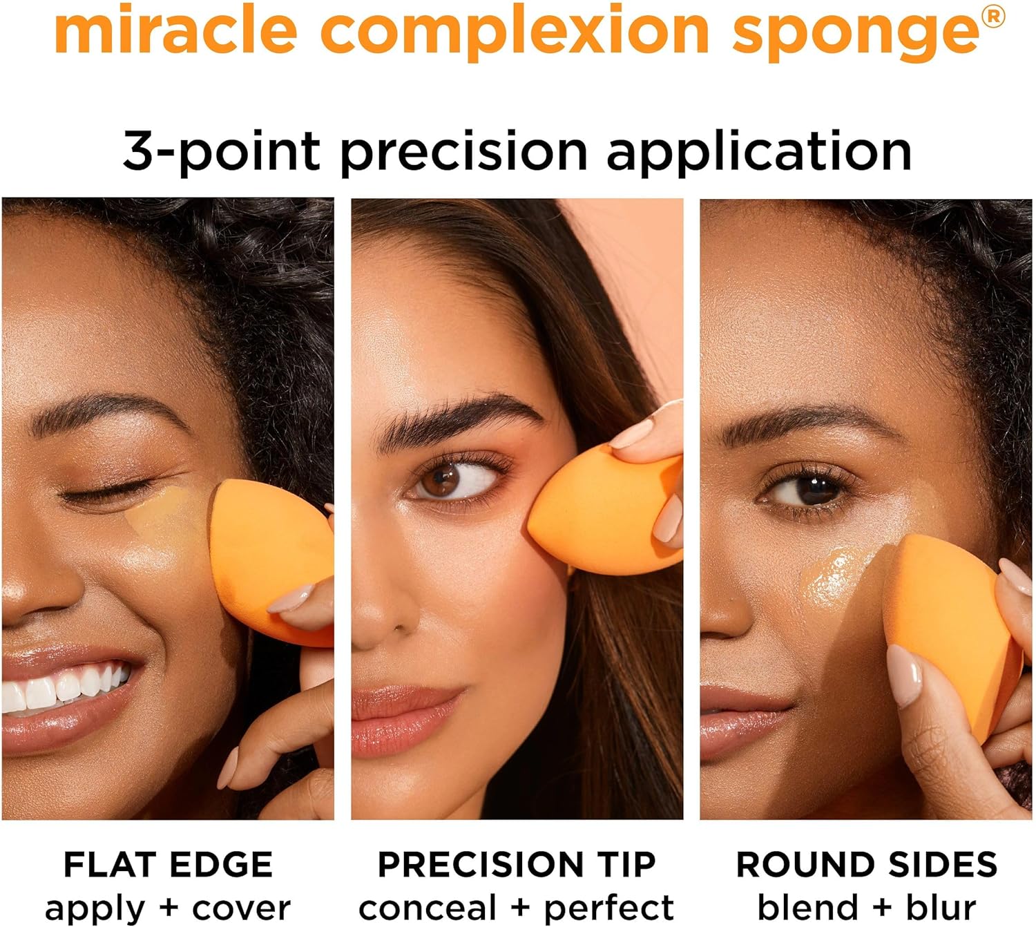 Губка для макияжа Real Techniques Miracle Complexion для нанесения тонального крема с полным покрытием в дорожном футляре (упаковка и цвет могут отличаться), фото 5