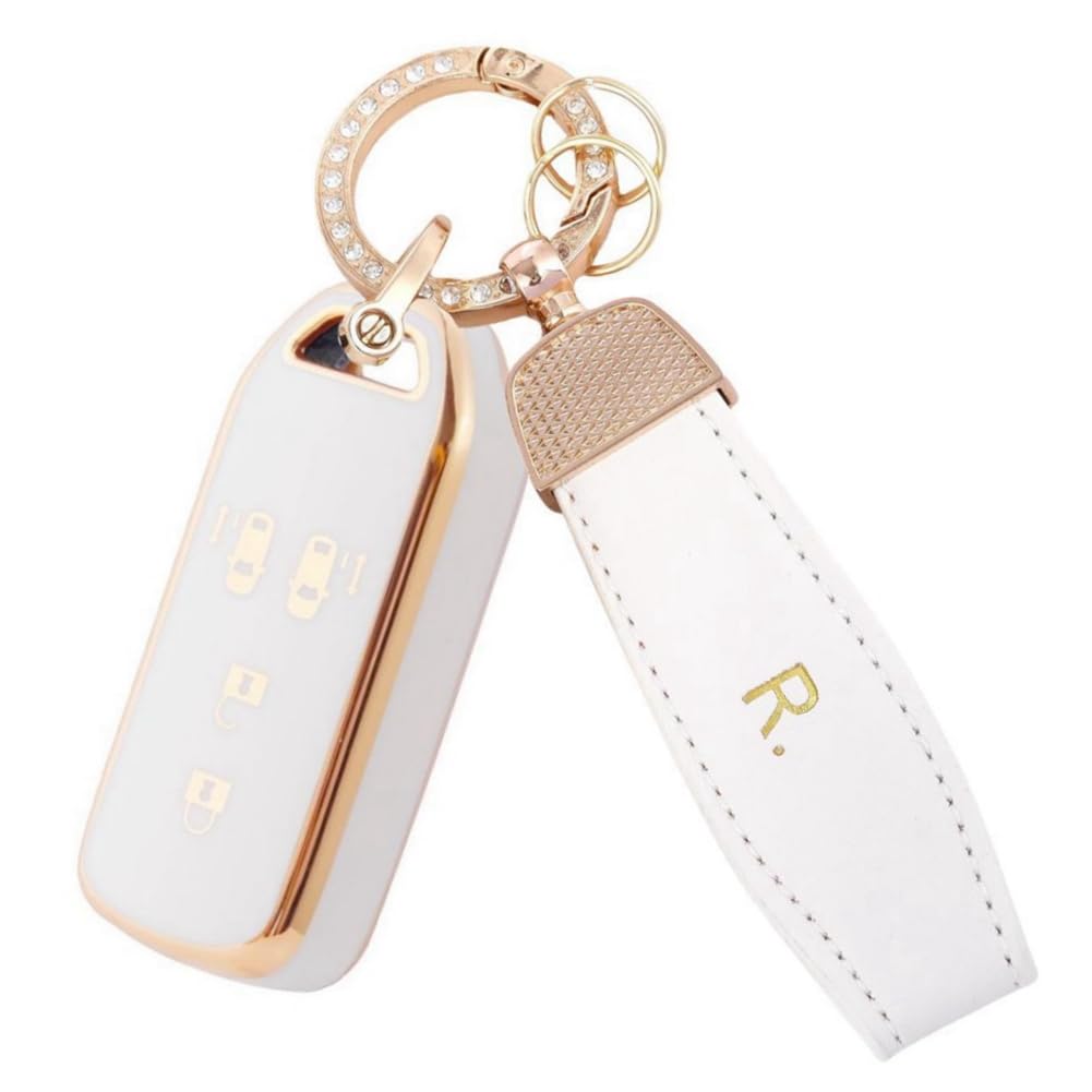 N-BOX Key Case Compatible with Honda N-BOX, N-ONE, N-WGN, N-Wagon Key Cover, NBOX Custom, N-VAN, JF1, JF2, JF3, JF4 Keychain, Smart Key Case, 4 Buttons white 4 buttons