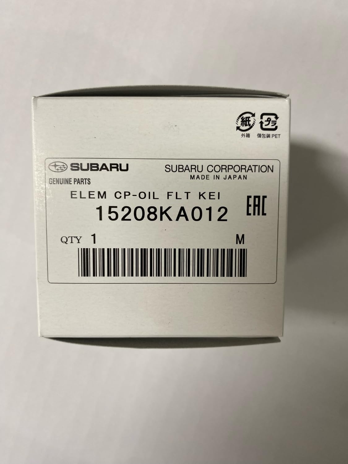 Оригинальные запчасти SUBARU Масляный фильтр в комплекте Номер модели 15208KA012, фото 3