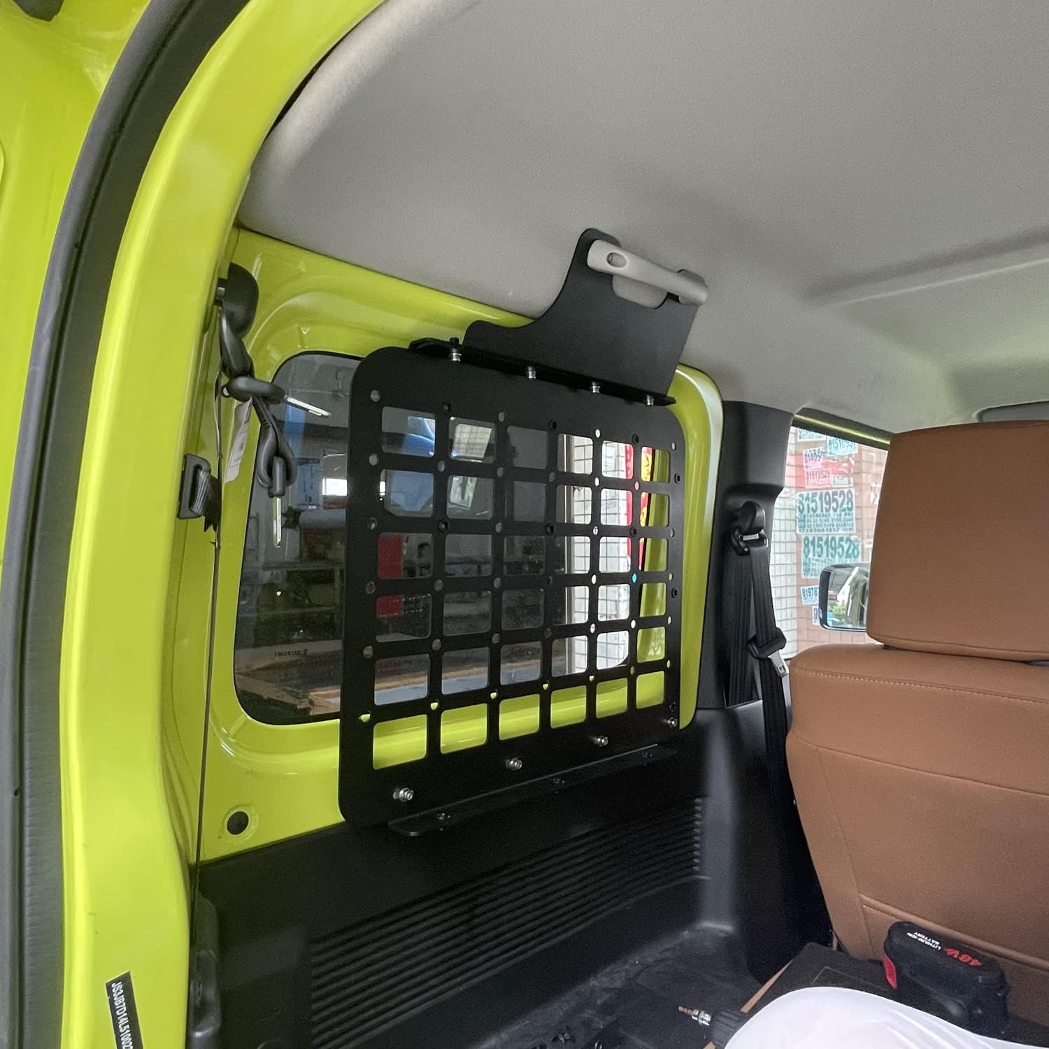 【Deesse 】Suzuki Jimny JB64 Jimny Sierra JB74 2018,6 месяц ~ соответствует требованиям Задняя стойка багажник стеллаж для хранения расширение полки Многофункциональное использование пространства Без обработки простая установка Подвесное хранилище из алюминиевого сплава Детали интерьера Аксессуары (боковая рама), фото 3