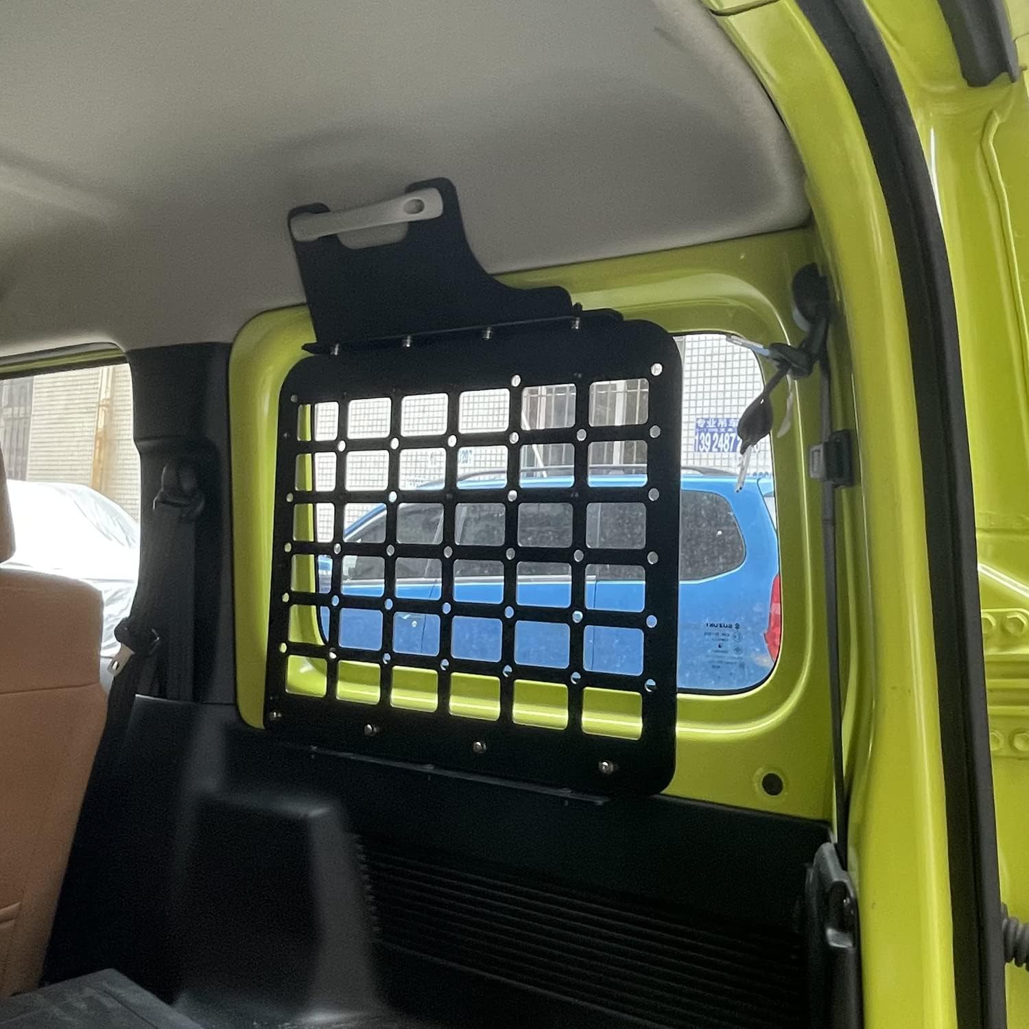 【Deesse 】Suzuki Jimny JB64 Jimny Sierra JB74 2018,6 месяц ~ соответствует требованиям Задняя стойка багажник стеллаж для хранения расширение полки Многофункциональное использование пространства Без обработки простая установка Подвесное хранилище из алюминиевого сплава Детали интерьера Аксессуары (боковая рама), фото 6