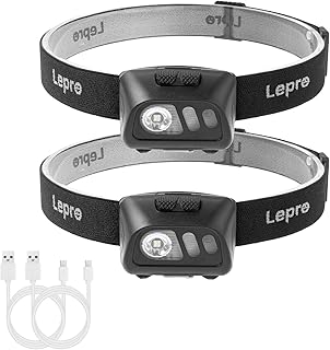 Lepro ヘッドライト 充電式 LED ヘッドランプ 防水 センサー付き 明るい ledヘッドライト 【白光＆赤光/5つ点灯モード/実用点灯20時間/60°角度調整可/USBケーブル付き】 夜釣り 登山 キャンプ 作業 頭につけるライト ジョギング ハイキング アウトドア 災害 停電対策 防災用 ヘッド ライト