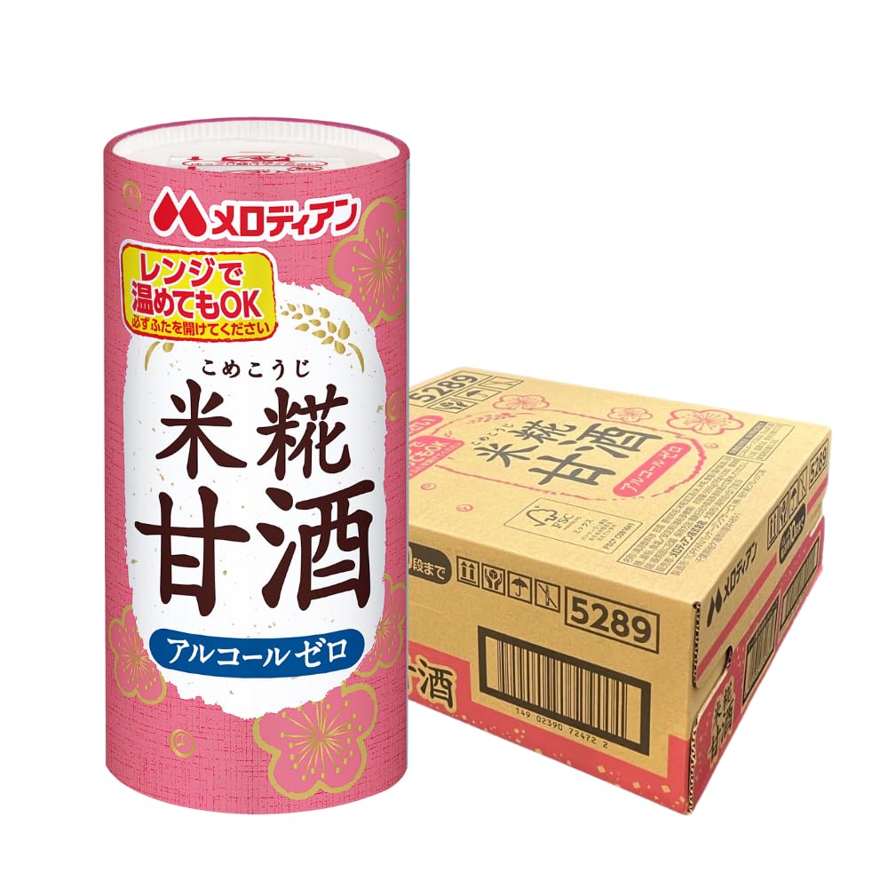Melodian Rice Koji Amazake 195g x 30 Cans, Zero Alcohol, Canned, Cane Sugar Used, Rice Koji Koji Koji Amazake 6.7 oz (195 g) x 30