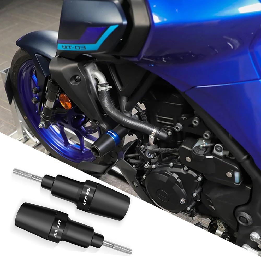 FOR 2025 MT03 MT25 2024-2015 Anti-fall Protection Engine Crash Pad MT03 Motorcycle Accessories Frame Slider Crash Protector MT-03 MT-25 (MT25 Black) [Parallel Import Product]