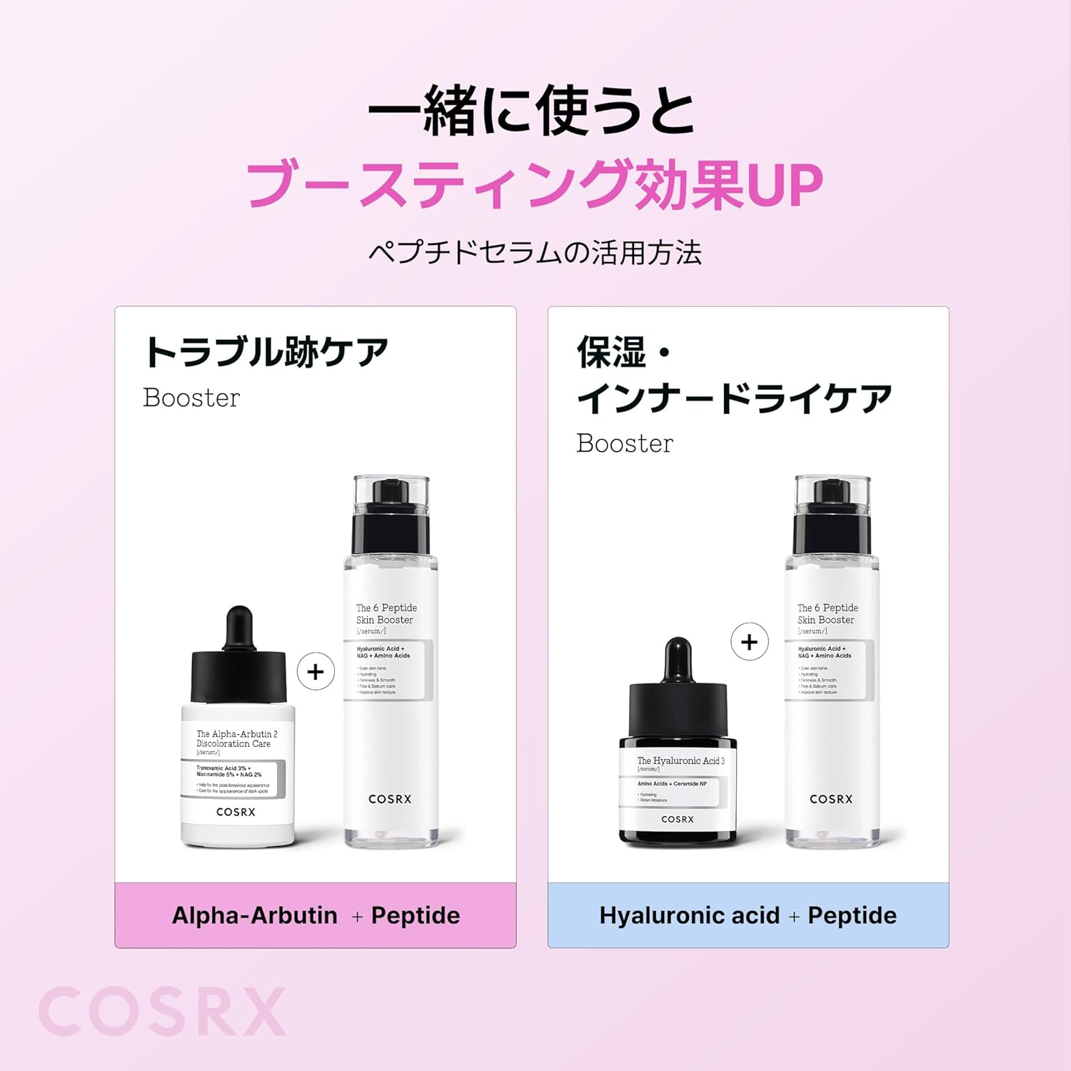 Пептидный бустер COSRX Введение сыворотки Пептид 6 Skin Booster Serum 150 мл Введение Жидкого пептидного тонера большой емкости, лосьона с ниацинамидом, гиалуроновой кислотой, Аллантиновой сывороткой, эмульсии для увлажнения дермы, Универсальной сыворотки, пептидной сыворотки, базовой косметики, Корейской косметики Korea Cosmetics, фото 9