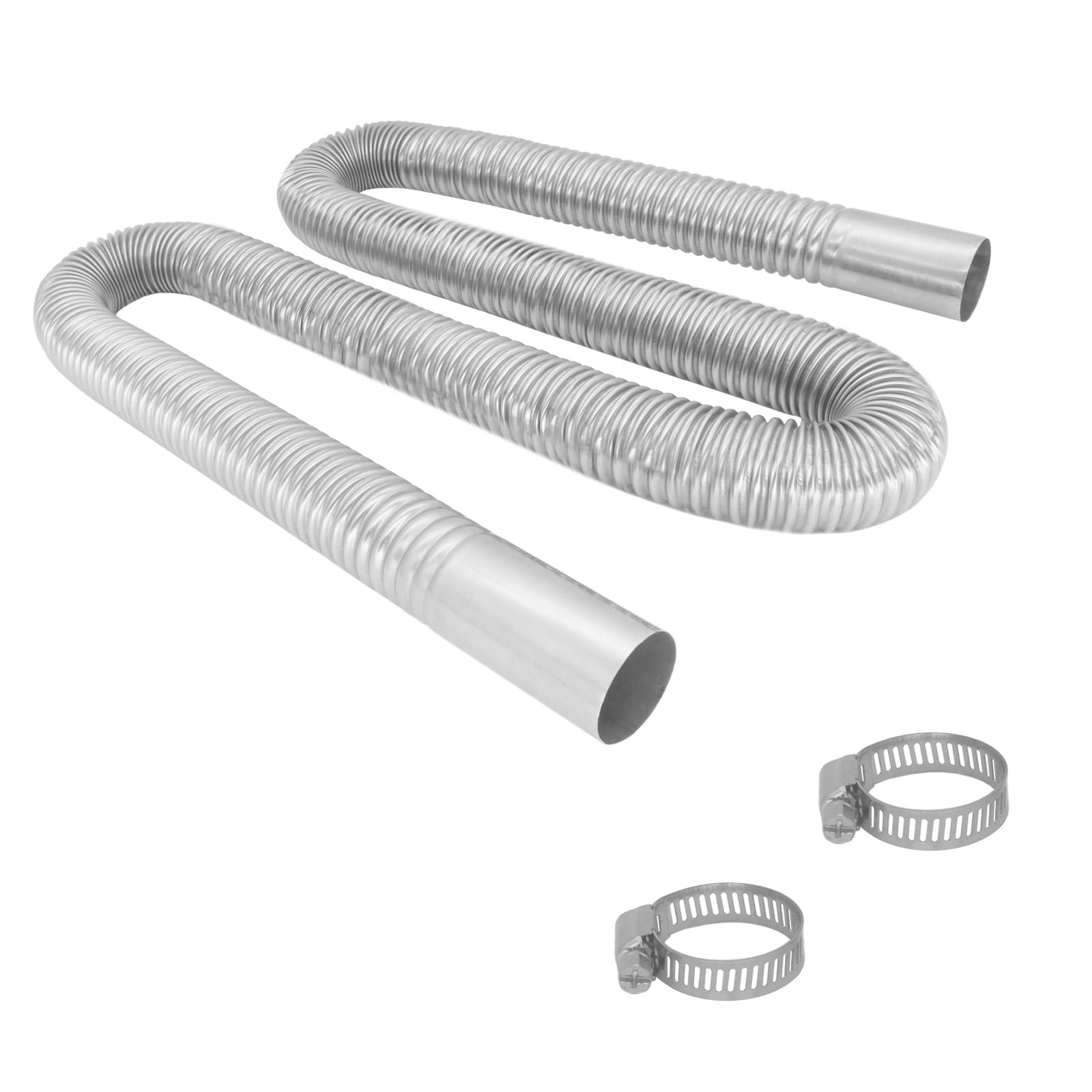 SODOI Heater Hose for Car Exhaust Pipe, Length Approx. 120cm, Parking Heater Pipe, Stainless Steel, Exhaust Port 25mm, Bath Heater Pipe, Automotive Parking Heater Hose, Marine Parts