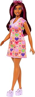 【Amazon.co.jp 限定】バービー(Barbie) ファッショニスタ カラフルハートドレス きせかえ人形・ハウス 3歳から ピンク HJT04
