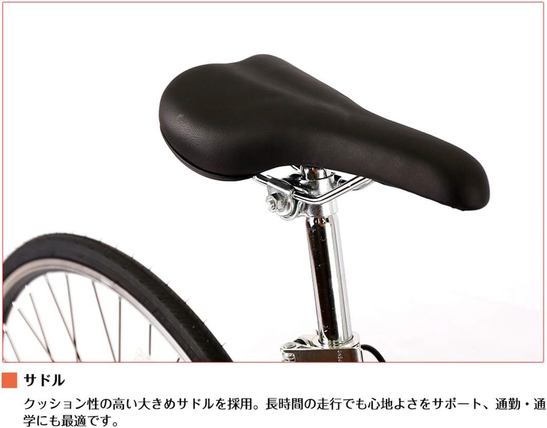 [С видео сборки] SPEED WORLD SPEED WORLD Cross Bike 700C * 28C (около 27 дюймов) 6-ступенчатая коробка передач производства Shimano Городской велосипед для начинающих, спортивный велосипед, модный пригородный велосипед, применимый вес до 100 кг для езды по городу, Стильный дизайн, удобная регулировка высоты седла для взрослых женщин, студенток, белый, фото 8