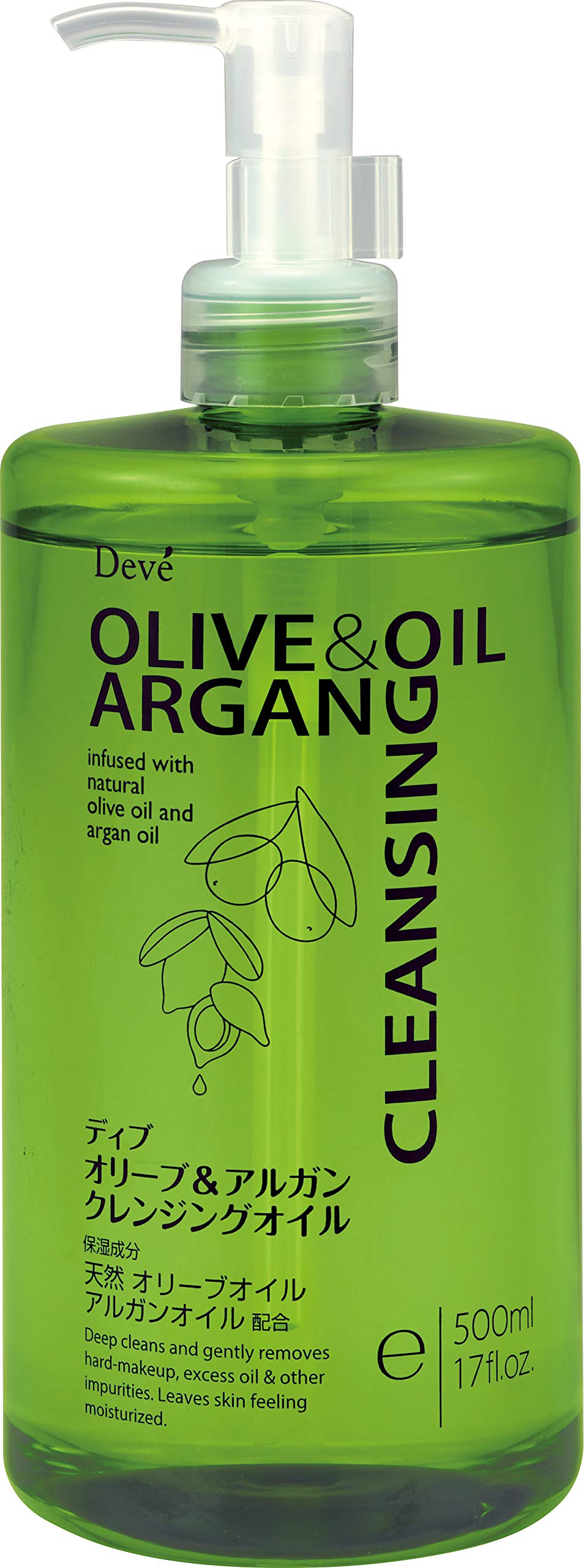 Dive Olive & Argan Cleansing Oil, 16.9 fl oz (500 ml) 500 mL (x 1)