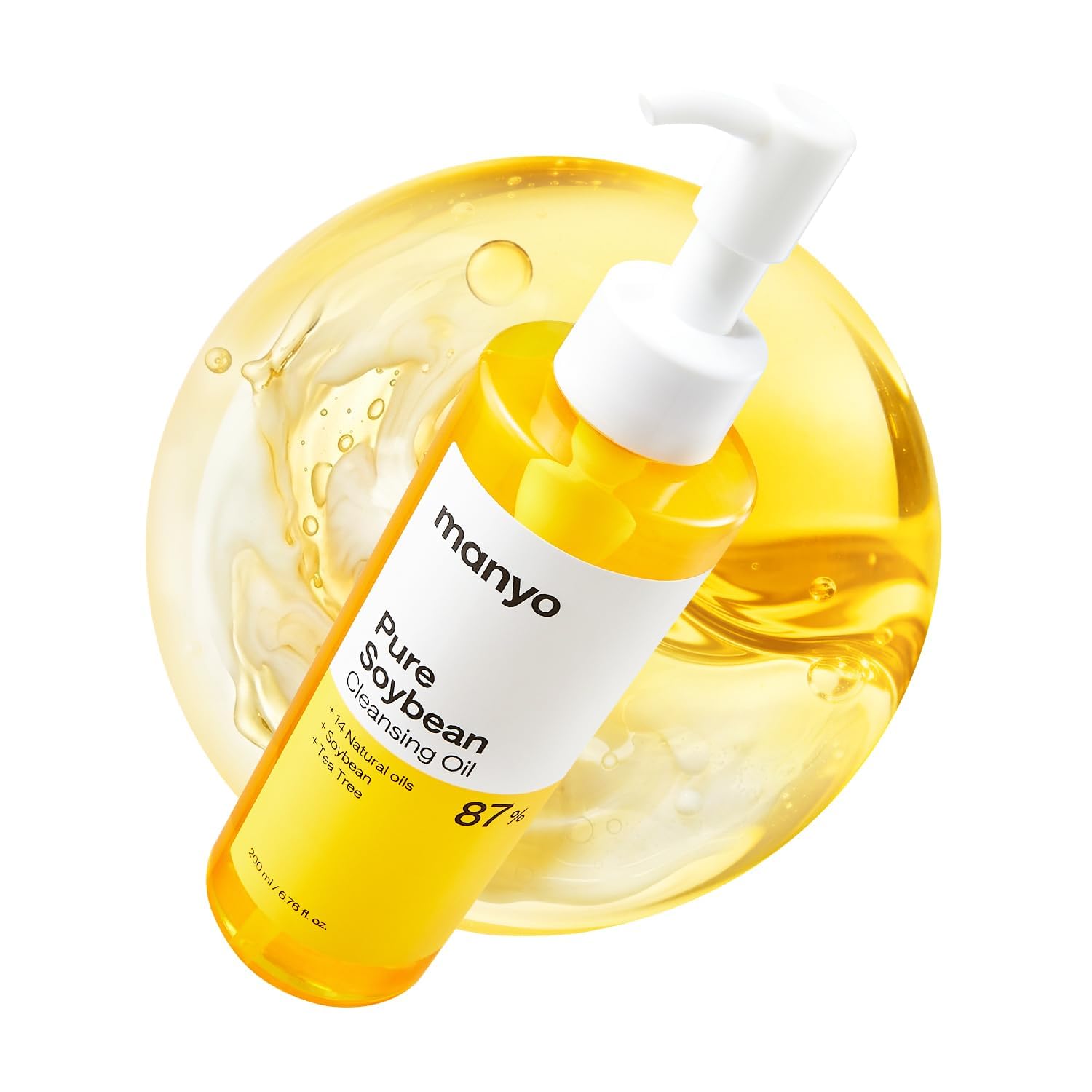 MANYO Pure cleansing oil, 200 мл, Глубокое очищение глубоких пор, удаление макияжа, угревая сыпь, угловая пробка, уход за кожным салом, гипостимуляция, корейская косметика, фото 3