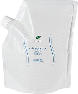 ハル・インダストリ エアソフィア 消臭ビーズ 大容量 詰め替え1Kg 1個 無香料 ビーズタイプ ニオイ 置き型消臭剤 ペット臭 トイレ 下駄箱 車内 植物性消臭成分 脱臭 コンパクト