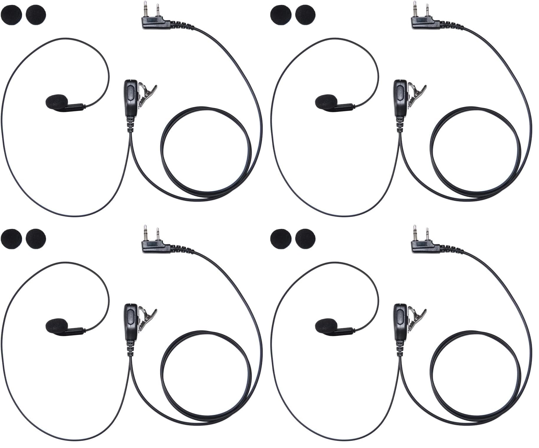 BLUE CENTURY KENWOOD DEMITOSS Walkie Talkie, Japanese Manufacturer, Specified Small Power Supply, 0.1 inch (3.5 mm) 1本 (× 4) In-ear [K007]