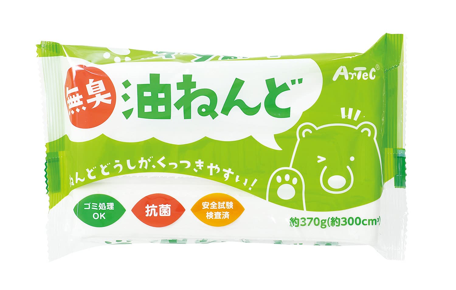 artec Odorless and Antibacterial Oil Clay 370g 23303 Oil Clay/White/Ultra-lightweight/Made in Japan/Safety Tested/Disposal OK/Soft/Kindergarten/Preschool/Elementary School/Middle School Modeling Putty 370g 1