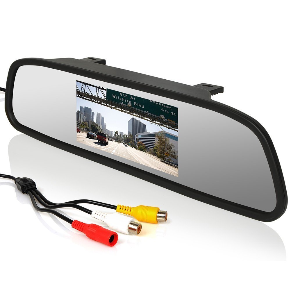 ORIGIN ORG-403C Rearview Mirror Monitor, 4.3 Inches, Mirror Monitor, 12 V, 24 V, 2 Channel Video Input, Rear Camera