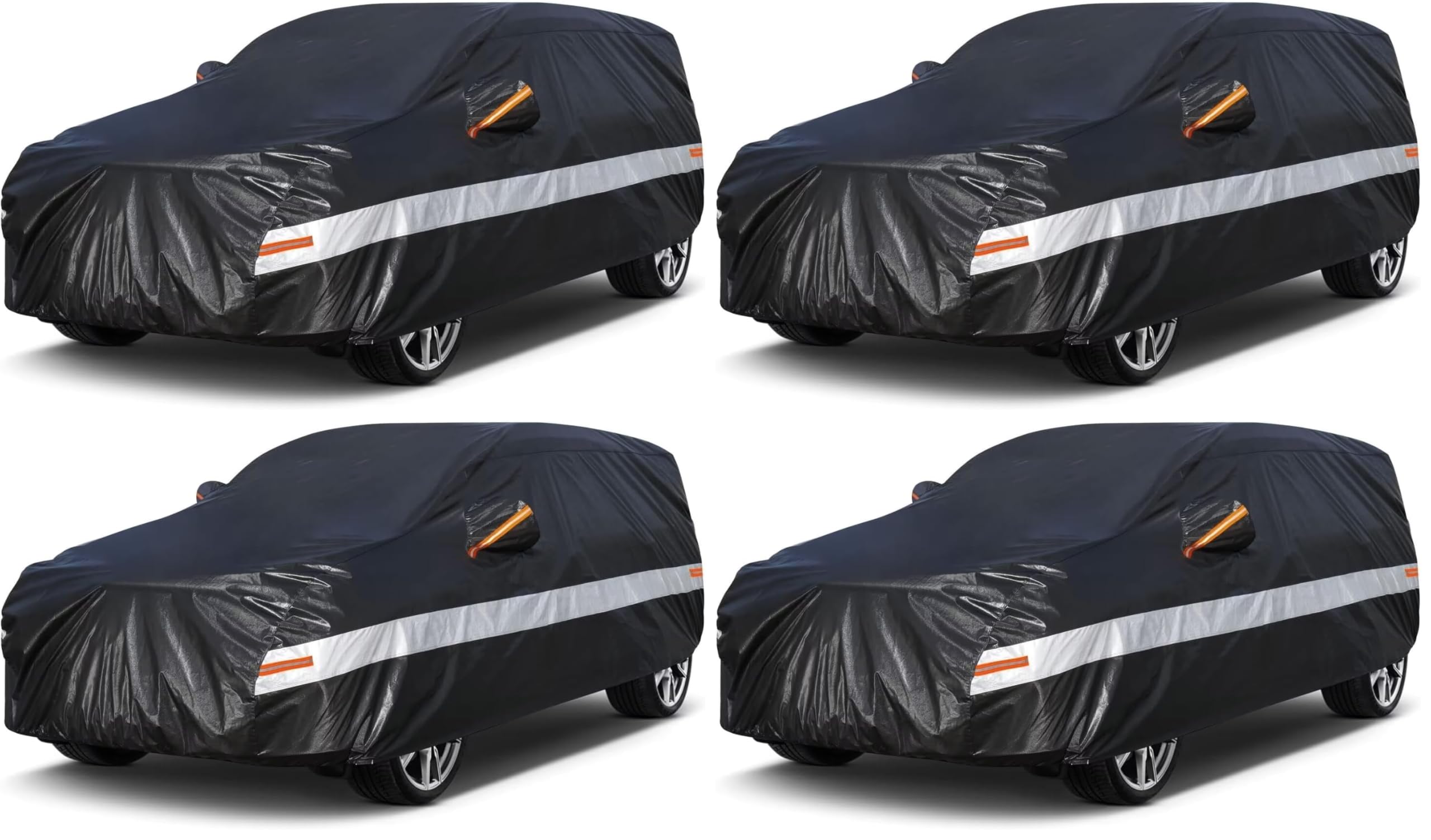 10 Layer SUV Car Cover Brushed Back Waterproof Breathable 100% Waterproof Cover Snowproof Dustproof Radiation UV Outdoor Body Cover for Audi Q7 BMW X5 Land Rover Range Rover VW Tour Leg Land P13-フィットSUV 485～510cm (× 4)