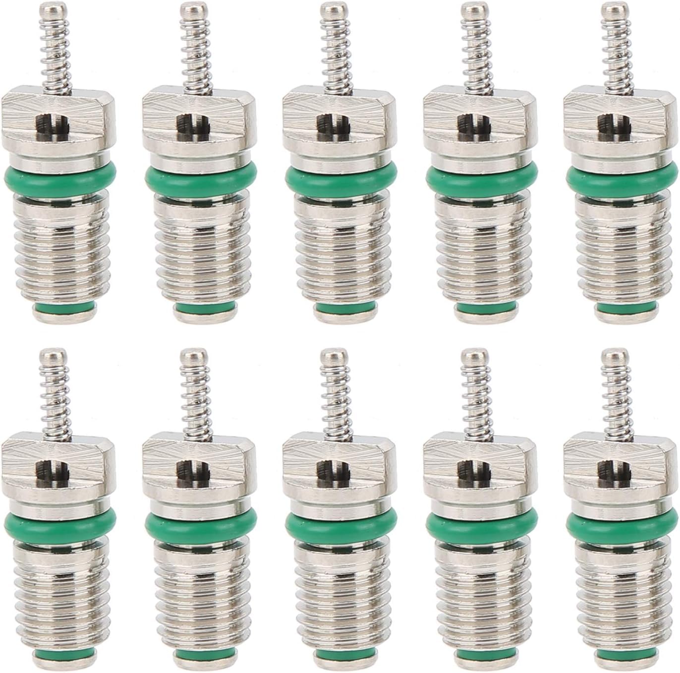 10pcs Air Conditioner Valve Core R134A Car Air Conditioner Replacement A/C R134A Valve Core Universal Repair High Pressure Resistant Refrigerant