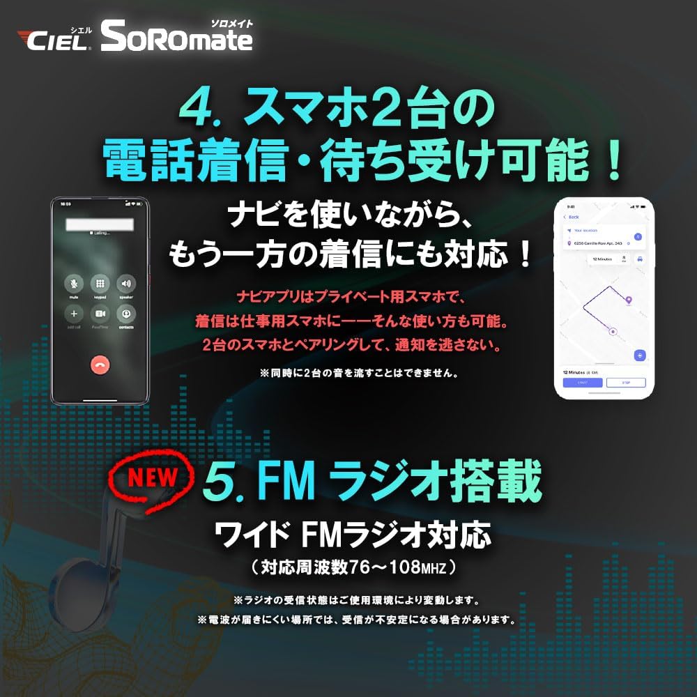 Полнолицевая Bluetooth-гарнитура CIEL Solo Mate (летняя модель 2025 года), мотоциклетный шлем с динамиками Hi-Fi, возможностью прослушивания музыки и FM-радио, автоответчиком, внутренней поддержкой, сертифицированный TELEC, фото 6