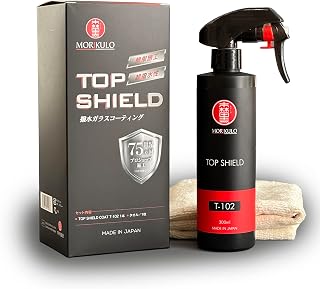 【MORIKULO】車用コーティング剤 TOP SHIELD｜撥水・防汚・艶出し｜ホイール・樹脂・塗装対応｜簡単スプレー施工｜日本製｜300ml【Amazon限定】