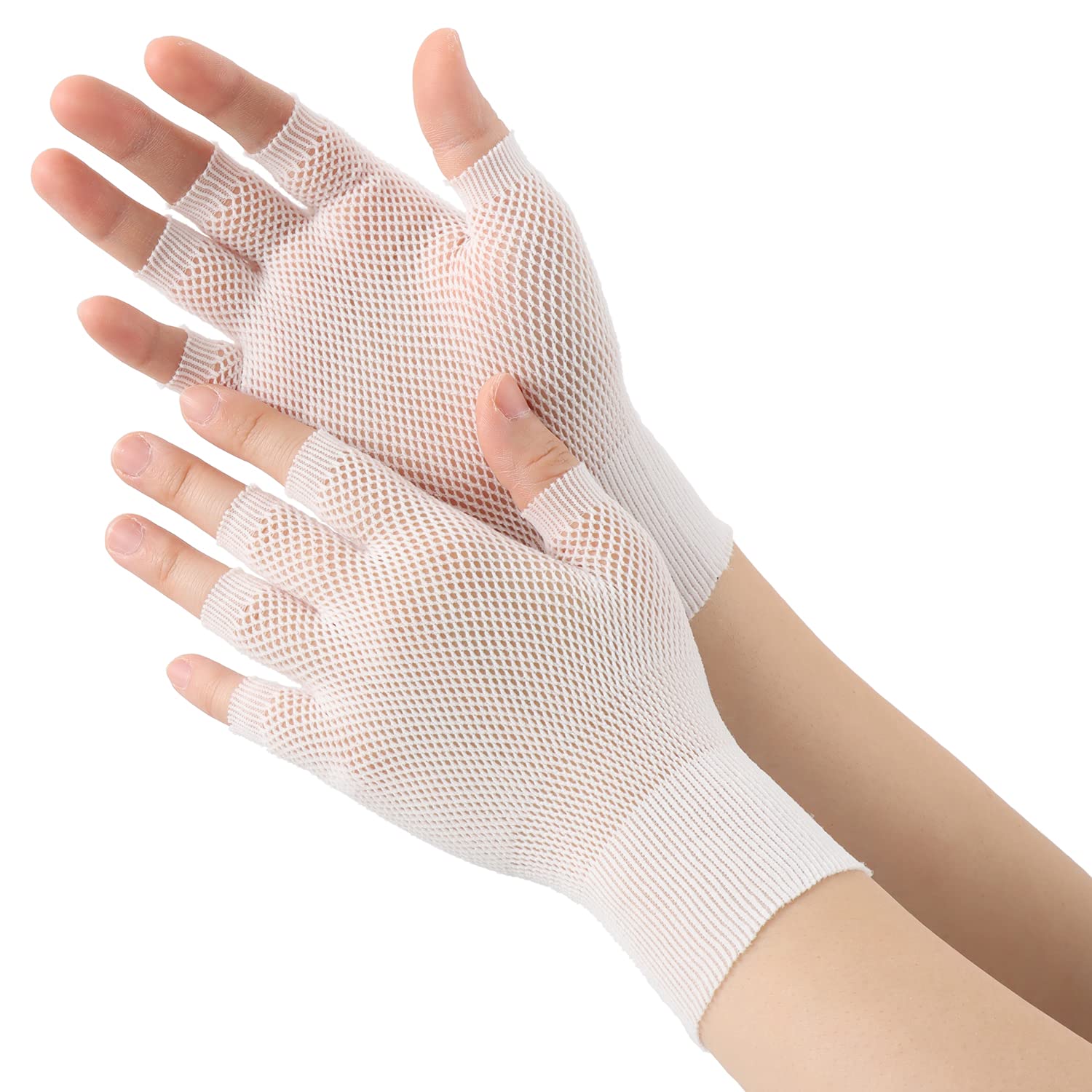 Ace Inner Gloves 5 Pairs (10 Pieces) Mesh Type AG795 White Free Size
