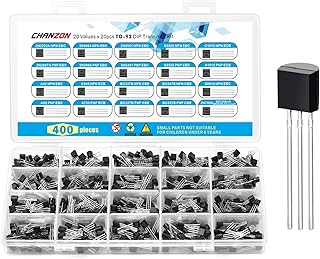 Chanzon バイポーラトランジスタ 400個トランジスタTO-92キット（20個の値を含む）（2N2222A 2N2907A 2N3904 2N3906 2N5551 2N5401 S8050 S8550 A1015 C1815 A42 A92 A733 C945 S9014 BC327B BC337B BC547B BC557B 2N7000）各20個