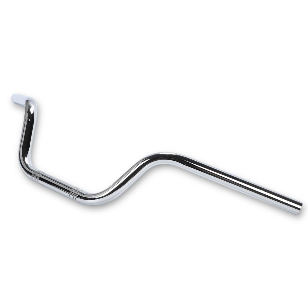 Handlebar, Pre-Knurled, 0.9 inch (22.2 mm), 0.9 inch (22 mm), 22.7 inch (70 cm), Motorcycle, American, Offroad, Retro, Honda, Yamaha, Suzuki, Kawasaki, Steel, General Purpose Product (Silver)