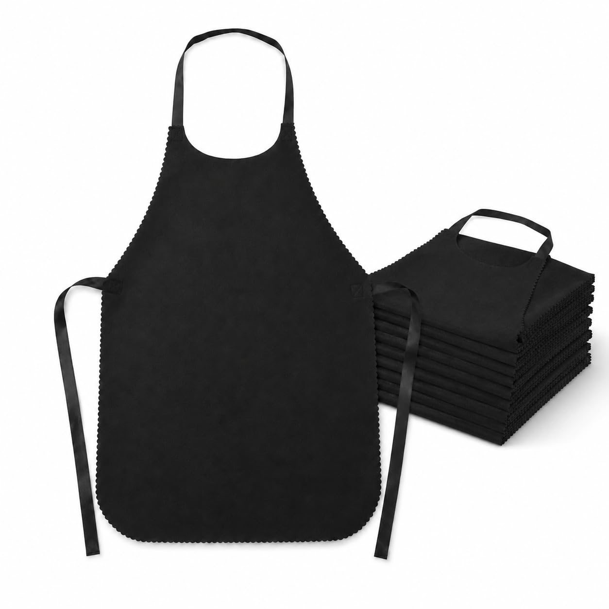 Disposable Aprons, Paper Aprons, 20 Pieces, Black, Non-Woven Fabric, Oil-Proof, Waterproof, Stain-Resistant, Commercial Use, Restaurants, Cooking, Nursing Care, Beauty, Barbering, Food Factory