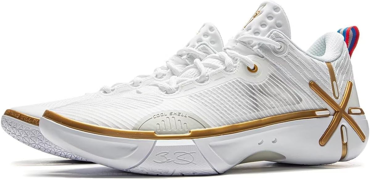 Мужские легкие баскетбольные кроссовки LI-NING WADE SHADOW 6 & 7 с высоким отскоком, ABPU029, ABPV021, ABPV011, белое золото, 24,5 см 2E, фото 3